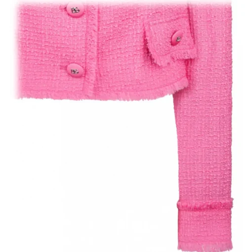 Dolce & Gabbana Jackets-Dolce & Gabbana - Pink Short Raschel Tweed Jacket - Dolce & Gabbana Exclusive Luxury Collection - Avvenice