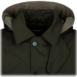 Dolce & Gabbana Jackets-Dolce & Gabbana - Quilted High-Neck Jacket with Hood - Dolce & Gabbana Exclusive Luxury Collection - Avvenice