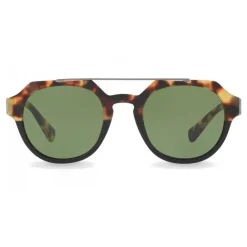 Dolce & Gabbana Eyewear Sunglasses & Eyewear-Dolce & Gabbana - Round Sunglasses with Double Bridge - Havana - Dolce & Gabbana Eyewear - Avvenice