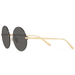 Dolce & Gabbana Eyewear Sunglasses & Eyewear-Dolce & Gabbana - Round Sunglasses Plaque Logo - Gold - Dolce & Gabbana Eyewear - Avvenice