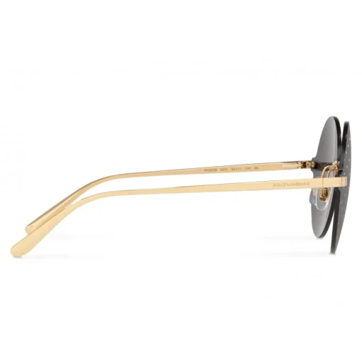 Dolce & Gabbana Eyewear Sunglasses & Eyewear-Dolce & Gabbana - Round Sunglasses Plaque Logo - Gold - Dolce & Gabbana Eyewear - Avvenice