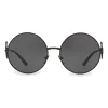 Dolce & Gabbana Eyewear Sunglasses & Eyewear-Dolce & Gabbana - Round Metal Sunglasses with DG Detail - Brilliant Black - Dolce & Gabbana Eyewear - Avvenice