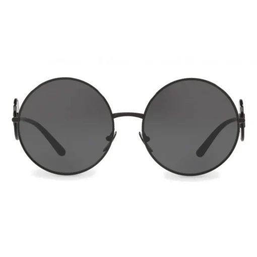 Dolce & Gabbana Eyewear Sunglasses & Eyewear-Dolce & Gabbana - Round Metal Sunglasses with DG Detail - Brilliant Black - Dolce & Gabbana Eyewear - Avvenice
