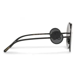 Dolce & Gabbana Eyewear Sunglasses & Eyewear-Dolce & Gabbana - Round Metal Sunglasses with DG Detail - Brilliant Black - Dolce & Gabbana Eyewear - Avvenice