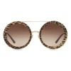 Dolce & Gabbana Eyewear Sunglasses & Eyewear-Dolce & Gabbana - Round Gold Metal Sunglasses with Clip On Leo - Dolce & Gabbana Eyewear - Avvenice