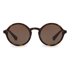 Dolce & Gabbana Eyewear Sunglasses & Eyewear-Dolce & Gabbana - Round Acetate Sunglasses with Key Bridge - Havana - Dolce & Gabbana Eyewear - Avvenice