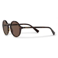 Dolce & Gabbana Eyewear Sunglasses & Eyewear-Dolce & Gabbana - Round Acetate Sunglasses with Key Bridge - Havana - Dolce & Gabbana Eyewear - Avvenice