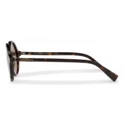 Dolce & Gabbana Eyewear Sunglasses & Eyewear-Dolce & Gabbana - Round Acetate Sunglasses with Key Bridge - Havana - Dolce & Gabbana Eyewear - Avvenice
