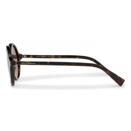 Dolce & Gabbana Eyewear Sunglasses & Eyewear-Dolce & Gabbana - Round Acetate Sunglasses with Key Bridge - Havana - Dolce & Gabbana Eyewear - Avvenice