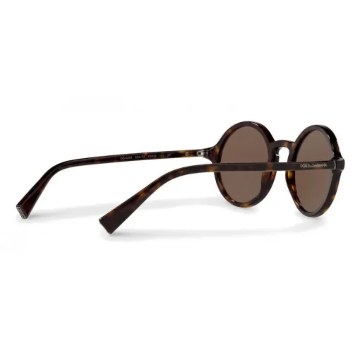 Dolce & Gabbana Eyewear Sunglasses & Eyewear-Dolce & Gabbana - Round Acetate Sunglasses with Key Bridge - Havana - Dolce & Gabbana Eyewear - Avvenice