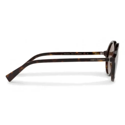 Dolce & Gabbana Eyewear Sunglasses & Eyewear-Dolce & Gabbana - Round Acetate Sunglasses with Key Bridge - Havana - Dolce & Gabbana Eyewear - Avvenice