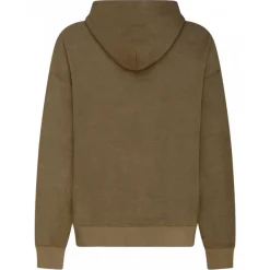 Dolce & Gabbana Sweatshirts-Dolce & Gabbana - Sand Brown Cotton Logo Print Hoodie - Dolce & Gabbana Exclusive Luxury Collection - Avvenice