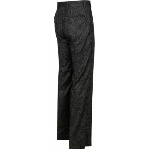 Dolce & Gabbana Trousers-Dolce & Gabbana - Smoky Black Wool Trousers - Dolce & Gabbana Exclusive Luxury Collection - Avvenice