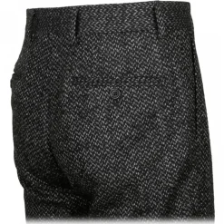 Dolce & Gabbana Trousers-Dolce & Gabbana - Smoky Black Wool Trousers - Dolce & Gabbana Exclusive Luxury Collection - Avvenice