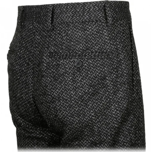 Dolce & Gabbana Trousers-Dolce & Gabbana - Smoky Black Wool Trousers - Dolce & Gabbana Exclusive Luxury Collection - Avvenice
