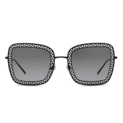 Dolce & Gabbana Eyewear Sunglasses & Eyewear-Dolce & Gabbana - Square Devotion Sunglasses with Lace - Black - Dolce & Gabbana Eyewear - Avvenice