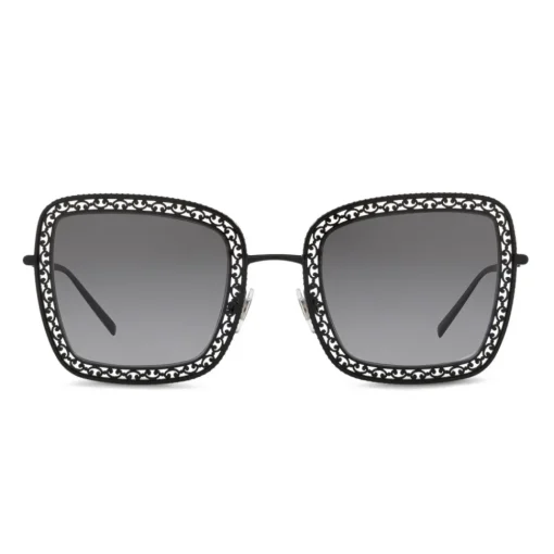 Dolce & Gabbana Eyewear Sunglasses & Eyewear-Dolce & Gabbana - Square Devotion Sunglasses with Lace - Black - Dolce & Gabbana Eyewear - Avvenice