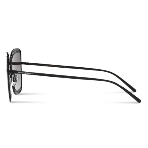 Dolce & Gabbana Eyewear Sunglasses & Eyewear-Dolce & Gabbana - Square Devotion Sunglasses with Lace - Black - Dolce & Gabbana Eyewear - Avvenice