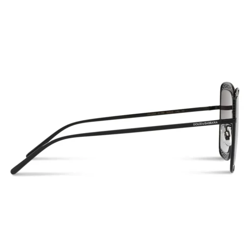Dolce & Gabbana Eyewear Sunglasses & Eyewear-Dolce & Gabbana - Square Devotion Sunglasses with Lace - Black - Dolce & Gabbana Eyewear - Avvenice