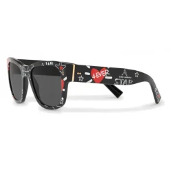 Dolce & Gabbana Eyewear Sunglasses & Eyewear-Dolce & Gabbana - Square Sunglasses in Acetate Print Graffiti - Black - Dolce & Gabbana Eyewear - Avvenice