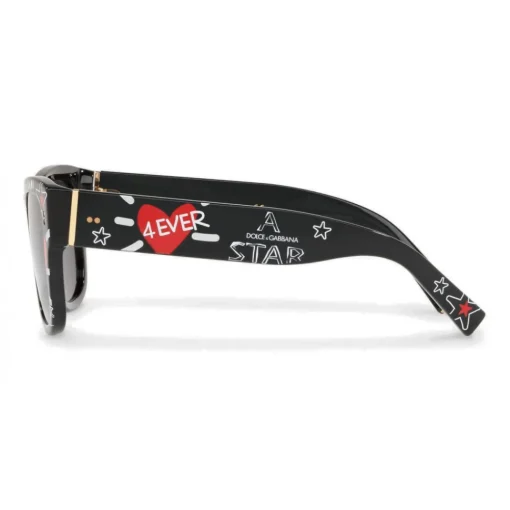 Dolce & Gabbana Eyewear Sunglasses & Eyewear-Dolce & Gabbana - Square Sunglasses in Acetate Print Graffiti - Black - Dolce & Gabbana Eyewear - Avvenice