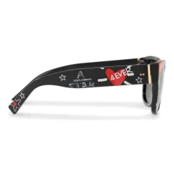 Dolce & Gabbana Eyewear Sunglasses & Eyewear-Dolce & Gabbana - Square Sunglasses in Acetate Print Graffiti - Black - Dolce & Gabbana Eyewear - Avvenice
