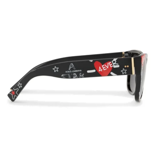 Dolce & Gabbana Eyewear Sunglasses & Eyewear-Dolce & Gabbana - Square Sunglasses in Acetate Print Graffiti - Black - Dolce & Gabbana Eyewear - Avvenice