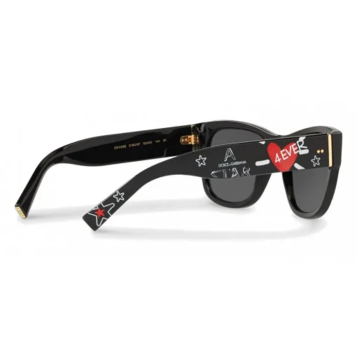 Dolce & Gabbana Eyewear Sunglasses & Eyewear-Dolce & Gabbana - Square Sunglasses in Acetate Print Graffiti - Black - Dolce & Gabbana Eyewear - Avvenice