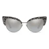 Dolce & Gabbana Eyewear Sunglasses & Eyewear-Dolce & Gabbana - Sunglasses Cat-Eye in Acetate - Leo with Silver Glitter - Dolce & Gabbana Eyewear - Avvenice