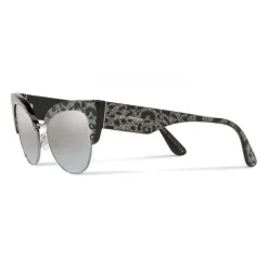 Dolce & Gabbana Eyewear Sunglasses & Eyewear-Dolce & Gabbana - Sunglasses Cat-Eye in Acetate - Leo with Silver Glitter - Dolce & Gabbana Eyewear - Avvenice