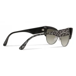 Dolce & Gabbana Eyewear Sunglasses & Eyewear-Dolce & Gabbana - Sunglasses Cat-Eye in Acetate - Leo with Silver Glitter - Dolce & Gabbana Eyewear - Avvenice