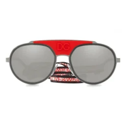 Dolce & Gabbana Eyewear Sunglasses & Eyewear-Dolce & Gabbana - Sunglasses in Metal with Fabric Band - Red - Dolce & Gabbana Eyewear - Avvenice