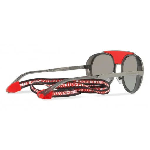 Dolce & Gabbana Eyewear Sunglasses & Eyewear-Dolce & Gabbana - Sunglasses in Metal with Fabric Band - Red - Dolce & Gabbana Eyewear - Avvenice
