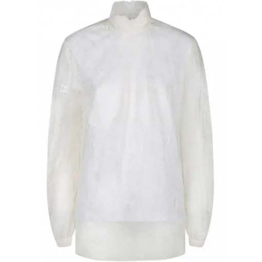 Dolce & Gabbana Shirts-Dolce & Gabbana - White Sheer Lace Blouse - Dolce & Gabbana Exclusive Luxury Collection - Avvenice