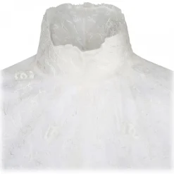 Dolce & Gabbana Shirts-Dolce & Gabbana - White Sheer Lace Blouse - Dolce & Gabbana Exclusive Luxury Collection - Avvenice