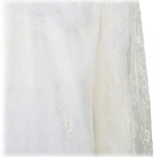 Dolce & Gabbana Shirts-Dolce & Gabbana - White Sheer Lace Blouse - Dolce & Gabbana Exclusive Luxury Collection - Avvenice