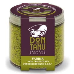 Don Tanu Pasta & Cereals-- Bronte Green Pistachio Flour P.D.O. - Artisan Flour - Sicily - Italy - 100 g - Avvenice