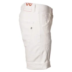 Dondup Trousers-- Bermuda in Ripped Denim - White - Trousers - Luxury Exclusive Collection - Avvenice