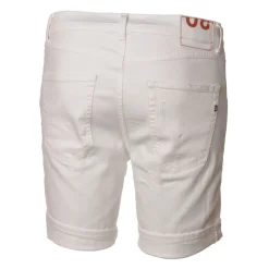 Dondup Trousers-- Bermuda in Ripped Denim - White - Trousers - Luxury Exclusive Collection - Avvenice