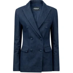 Dondup Jackets-- Denim Double-Breasted Jacket - Blue - Jacket - Luxury Exclusive Collection - Avvenice