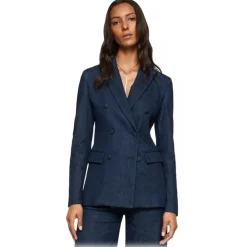 Dondup Jackets-- Denim Double-Breasted Jacket - Blue - Jacket - Luxury Exclusive Collection - Avvenice