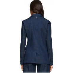 Dondup Jackets-- Denim Double-Breasted Jacket - Blue - Jacket - Luxury Exclusive Collection - Avvenice