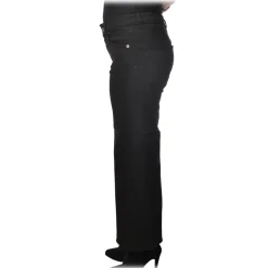 Dondup Trousers-- Five Pockets Jeans Wide Leg - Black - Trousers - Luxury Exclusive Collection - Avvenice