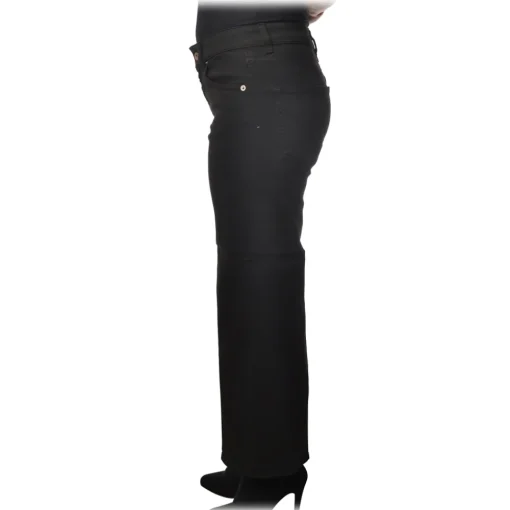 Dondup Trousers-- Five Pockets Jeans Wide Leg - Black - Trousers - Luxury Exclusive Collection - Avvenice