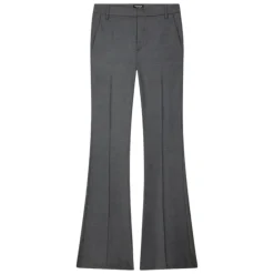 Dondup Trousers-- Flannel Chino Bootcut Trousers - Grey - Trousers - Luxury Exclusive Collection - Avvenice