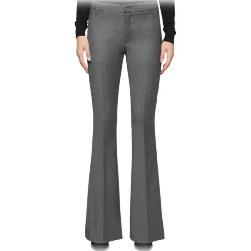 Dondup Trousers-- Flannel Chino Bootcut Trousers - Grey - Trousers - Luxury Exclusive Collection - Avvenice