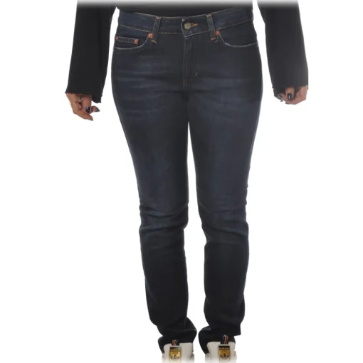 Dondup Trousers-- High-Waisted Jeans Model Monroe - Blue Denim - Trousers - Luxury Exclusive Collection - Avvenice