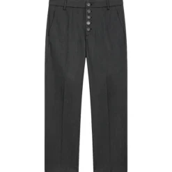Dondup Trousers-- Jewel Button Loose Trousers - Grey - Trousers - Luxury Exclusive Collection - Avvenice