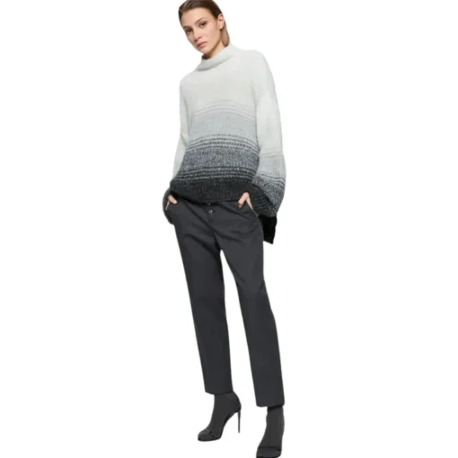 Dondup Trousers-- Jewel Button Loose Trousers - Grey - Trousers - Luxury Exclusive Collection - Avvenice