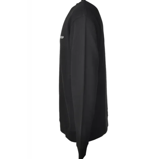 Dondup Sweatshirts-- Long-Sleeved Crewneck with Logo - Black - Sweatshirt - Luxury Exclusive Collection - Avvenice